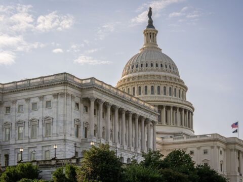 Stunning daytime view of the US Capitol Building in Washington DC, showcasing its architectural grandeur and iconic dome.